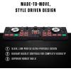 imageNumark DJ2GO2 Touch Bundle  Compact 2 Deck USB DJ Controller for Serato DJ with a MixerCrossfader Audio Interface and DJ HeadphonesDJ controller w onear headphones
