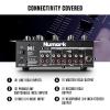 imageNumark M6 USB  4Channel DJ Mixer with BuiltIn Audio Interface 3Band EQ Microphone Input and Replaceable Crossfader with Slope ControlSilverBlack3channel