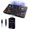 imageDJ Controller ampamp DMX Bundle  DJ Set with Paty Lights Audio Interface and USB Connectivity  Numark Party Mix II ampamp SoundSwitch Micro DMX InterfaceDJ Controller  DMX Interface