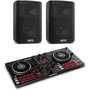 imageNumark Mixtrack Pro FX and 2x Alto Professional TX3082 Deck DJ Controller For Serato DJ FX Paddles and 2x 350W Active PA Speaker with 8quot Woofer for Mobile DJ