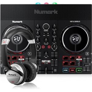 imageNumark Party Mix Live  HF125  DJ ControllerAdults ampamp Kids DJ Set with DJ Lights DJ Speakers DJ Mixer and Portable DJ Headphones