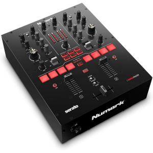 imageNumark Scratch  TwoChannel DJ Scratch Mixer for Serato DJ Pro included With Innofader Crossfader DVS license 6 Direct Access Effect Selectors Performance Pads and 24Bit Sound Quality
